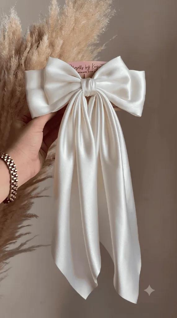 Satin Long Tail Bow Hair Clip