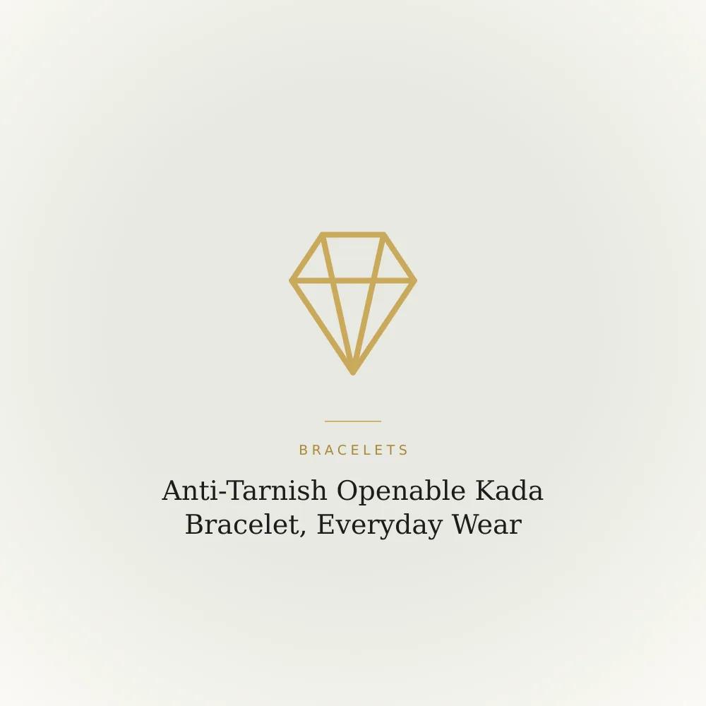 Anti-tarnish kada bracelet with an openable clasp, worn on the wrist