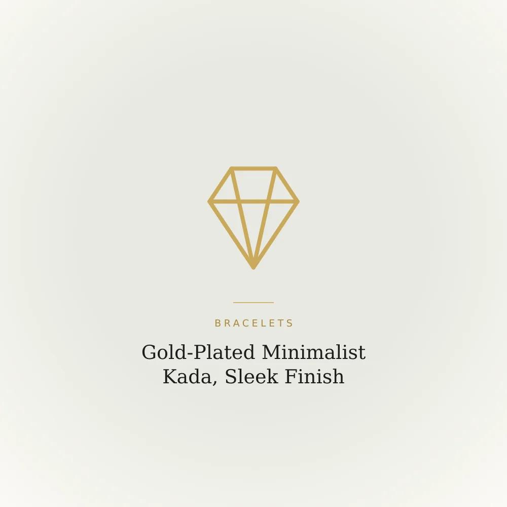 Gold-plated minimalist kada bracelet with a smooth sleek finish