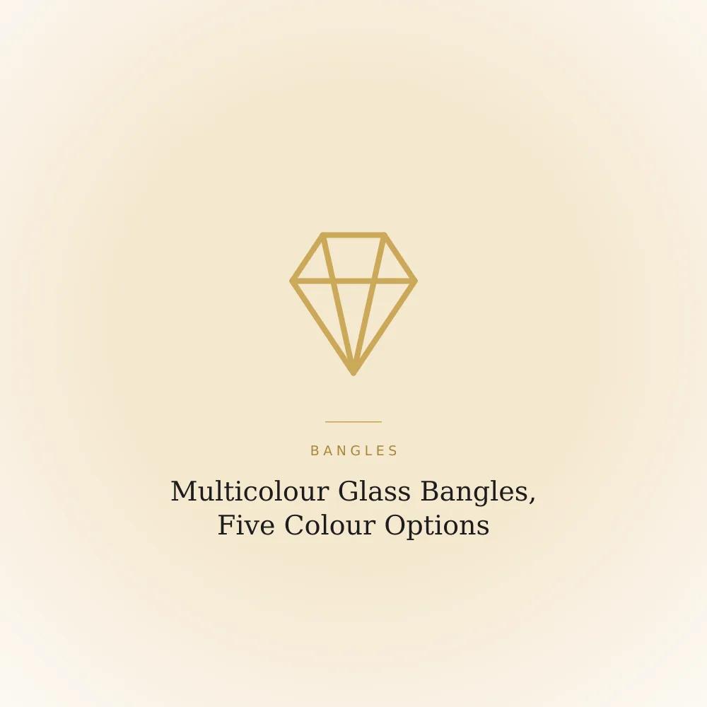 Glass bangle in maroon with gold stone-set detailing, one of five colour options