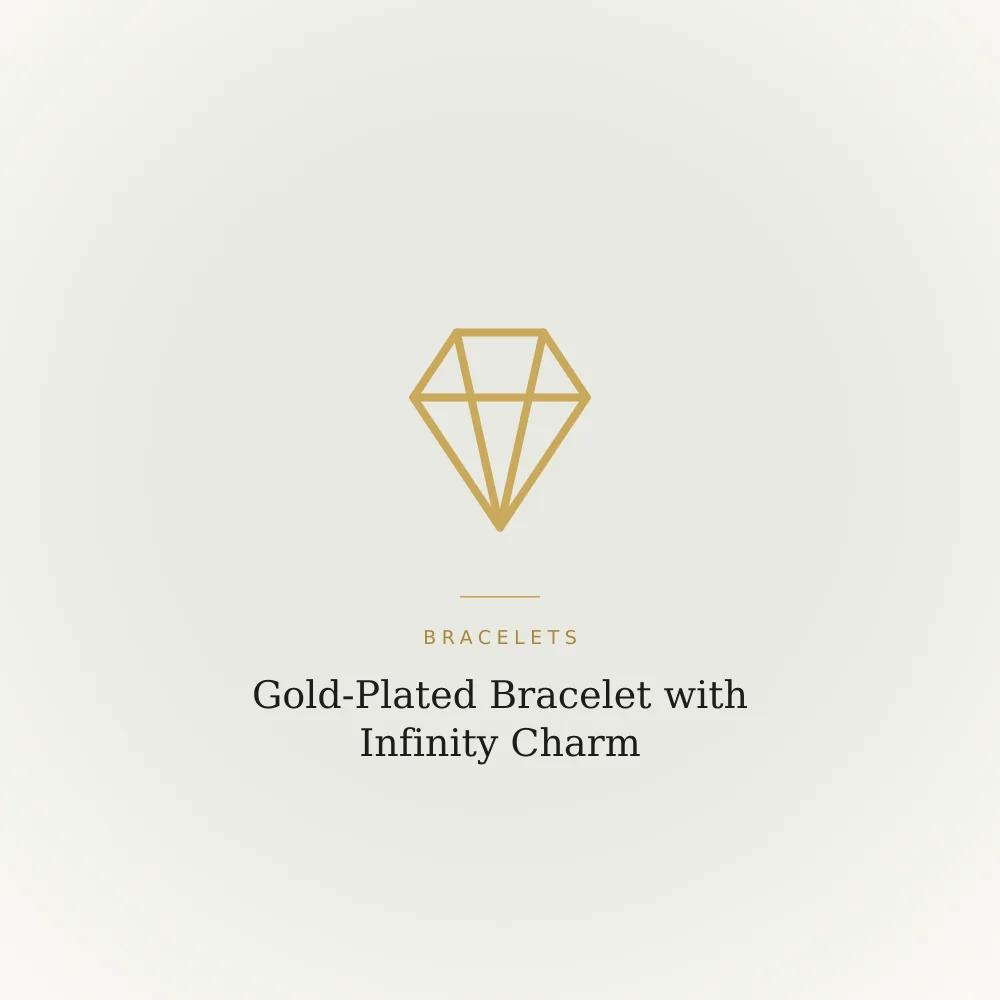 Gold-plated bracelet with a single infinity charm pendant