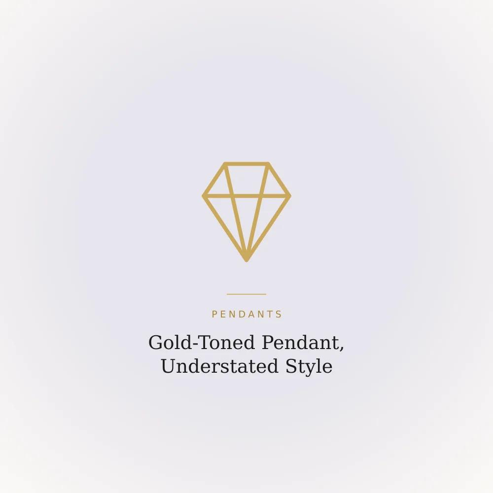 Gold-toned pendant with an understated, plain design