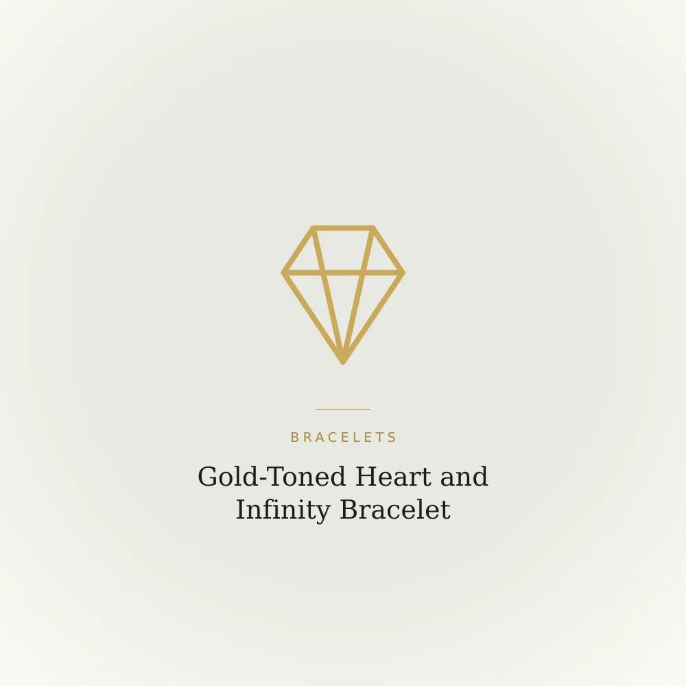Gold-toned bracelet with an interlocking heart and infinity charm