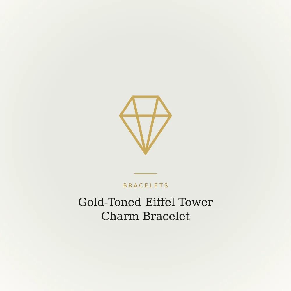Gold-toned bracelet with an Eiffel Tower charm