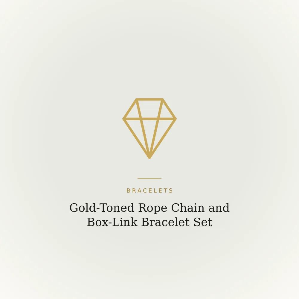 Gold-toned bracelet duo with a rope chain and a box-link chain