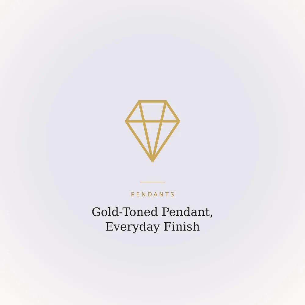 Gold-toned pendant with a plain, undecorated finish