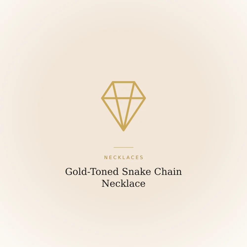Gold-toned snake chain necklace with tight flexible links
